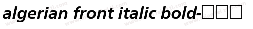 algerian front italic bold字体转换